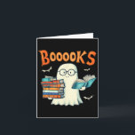 Cute Ghost Book Reading Booooks Halloween Teacher  Card<br><div class="desc">Cute Ghost Book Reading Booooks Halloween Teacher Librarian</div>