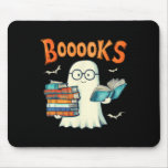 Cute Ghost Book Reading Booooks Halloween Teacher  Mouse Pad