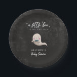 Cute Ghost Bow Tie Little Boo Baby Shower Paper Plates<br><div class="desc">Cute little boo theme baby shower paper plate featuring a hand drawn illustration of a boy ghost with a bow tie. The text above says "a little boo is on the way" with stars around it. Perfect for a halloween shower.</div>