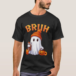 Cute Ghost bruh Funny Family Matching Halloween Co T-Shirt
