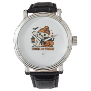 Cute Ghost Cat Spooky Halloween Kitten Magical W Watch