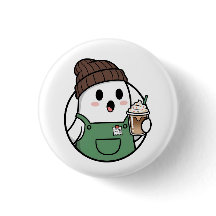 Cute Ghost Coffee Button