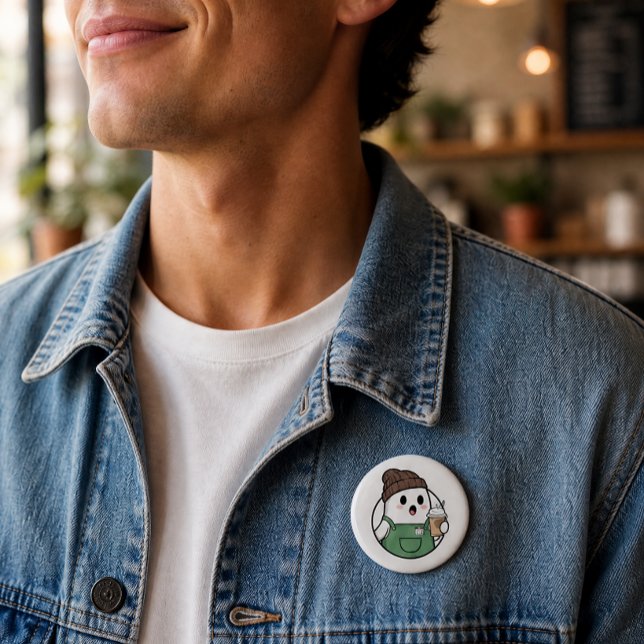 Cute Ghost Coffee Button (Creator Uploaded)