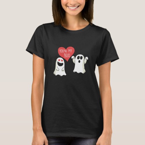 Cute Ghost Couple Boo To You Halloween Party Your T_Shirt