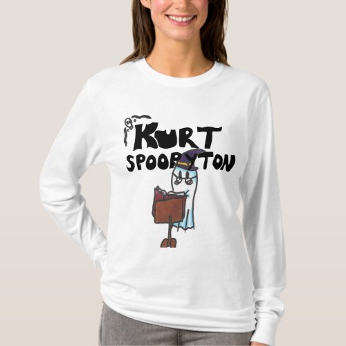 Cute Ghost Cute Spoopyton Book Wizard T_Shirt