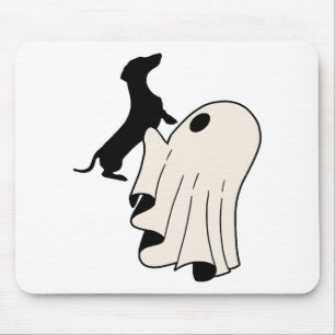 Cute Ghost Dachshund Lover Mouse Pad