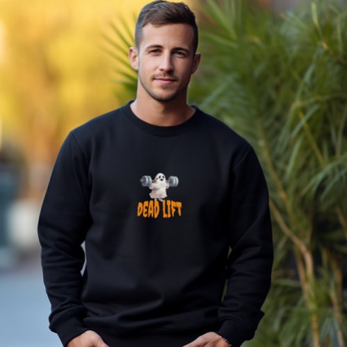 Cute Ghost Deadlift Gym Halloween Fitness Coach Sweatshirt