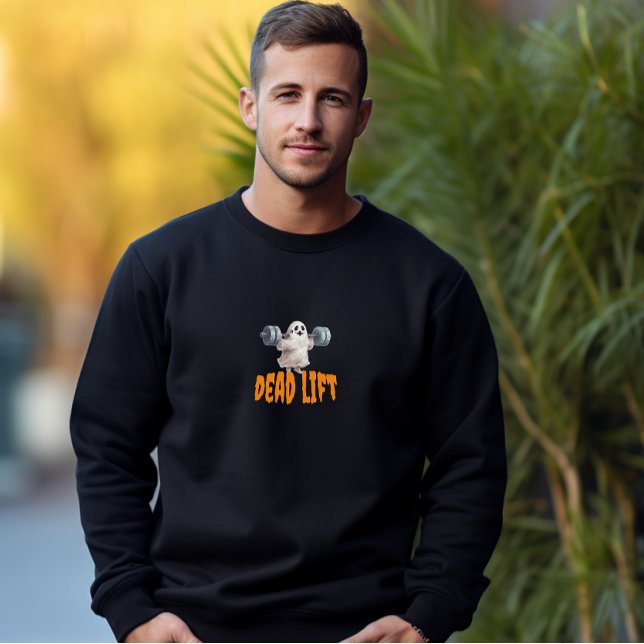 Cute Ghost Deadlift Gym Halloween Fitness Coach Sweatshirt (Creator Uploaded)