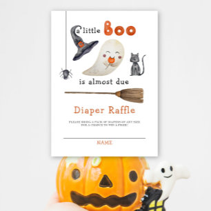 Cute ghost - diaper raffle enclosure card