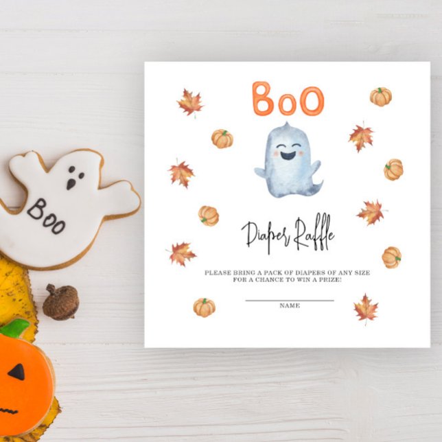Cute ghost - diaper raffle enclosure card (Creator Uploaded)