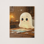 Cute ghost doing a puzzle Puzzle