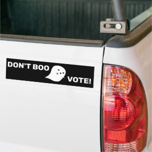Cute Ghost Don't Boo, Vote! Bumper Sticker