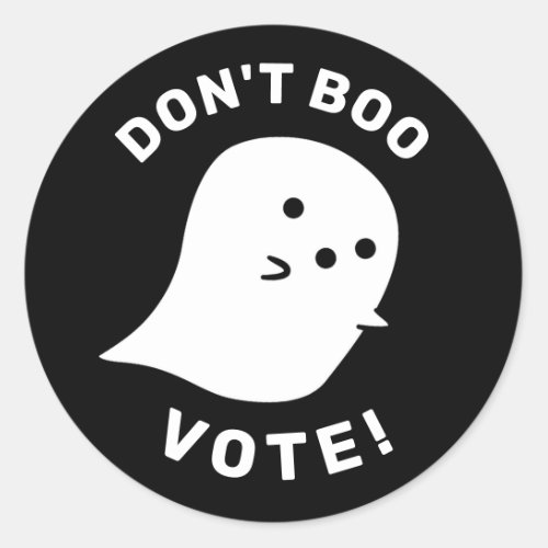 Cute Ghost Dont Boo Vote Sticker