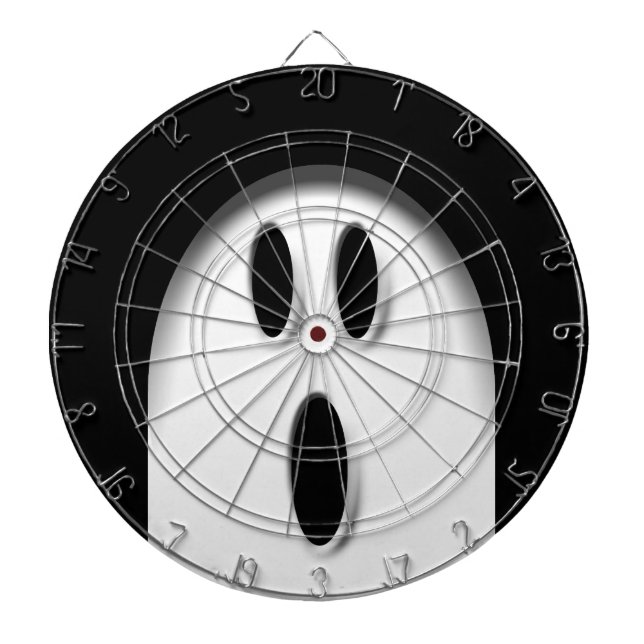 Cute Ghost Face Boo Halloween Party Games Dartboard (Front)