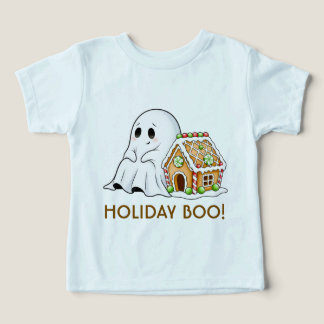 Cute Ghost & Gingerbread House Kids Toddler T-shirt