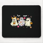 Cute Ghost Groovy Vintage Halloween Spooky Season  Mouse Pad