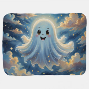 Cute Ghost Halloween Baby Blanket