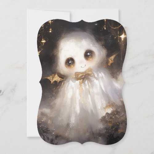 Cute Ghost Halloween Baby Shower Invitation