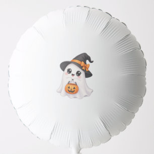 Cute ghost halloween balloon