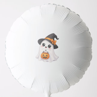 Cute ghost halloween balloon