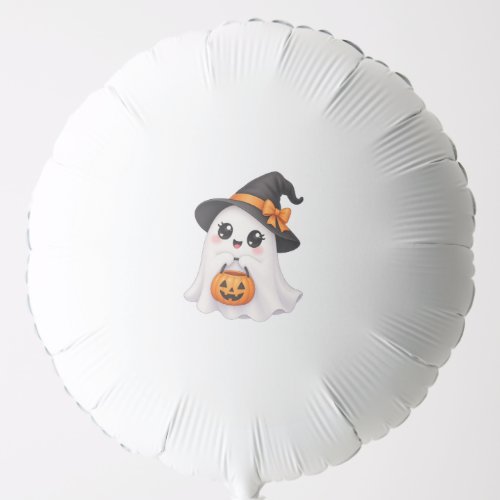 Cute ghost halloween balloon