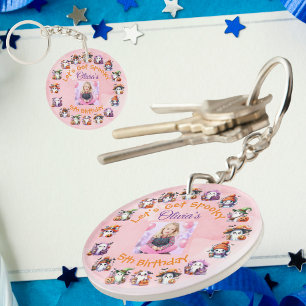 Cute Ghost Halloween Birthday Photo Keychain