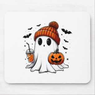Cute Ghost Halloween Bougie Ghost Coffee Lover Spo Mouse Pad