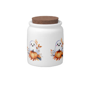 Cute Ghost Halloween Candy Jar