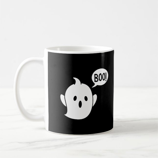 Cute Ghost Halloween Coffee Mug (Left)