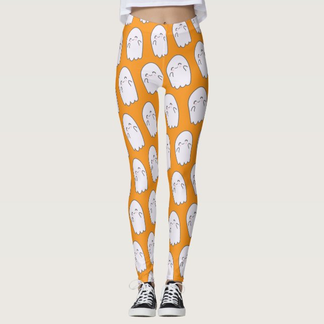 Cute Ghost Halloween Costume Legging (Front)