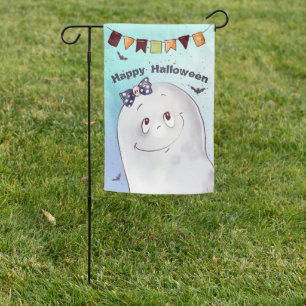 Cute Ghost Halloween Garden Flag