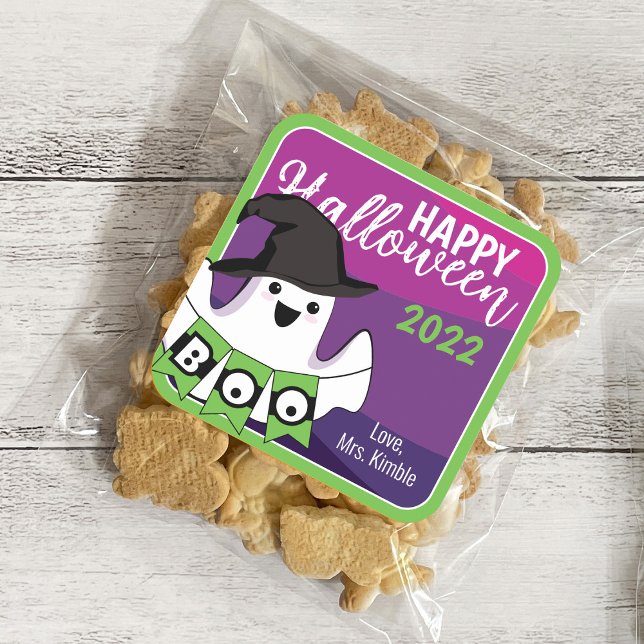 Cute Ghost Halloween Gift Sticker & Labels (Creator Uploaded)