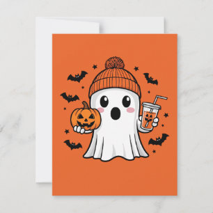 Cute Ghost Halloween Holiday Card