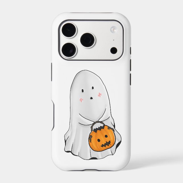 Cute Ghost Halloween iPhone Case (Back)