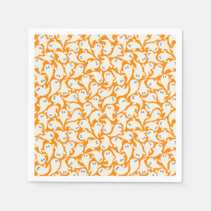 Cute Ghost Halloween paper napkins. Spooky Ghost Napkins