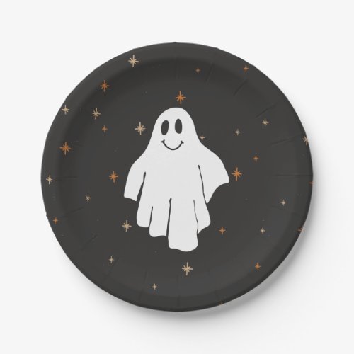 Cute Ghost Halloween Paper Plates