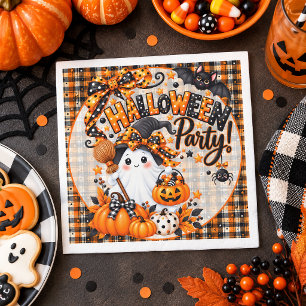 Cute Ghost Halloween Party Napkins