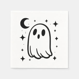 Cute Ghost Halloween Party Napkins