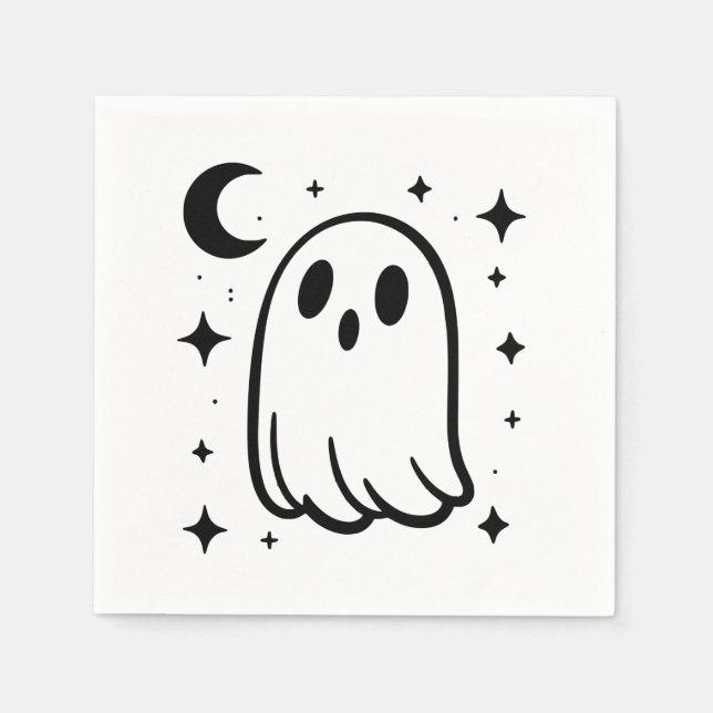 Cute Ghost Halloween Party Napkins (Front)
