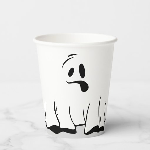 Cute Ghost Halloween Party Paper Cups | Zazzle