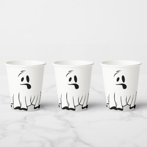 Cute Ghost Halloween Party Paper Cups