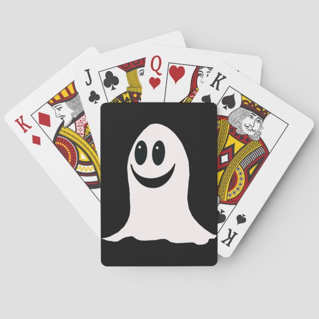 Cute Ghost Halloween Poker Cards (Back)