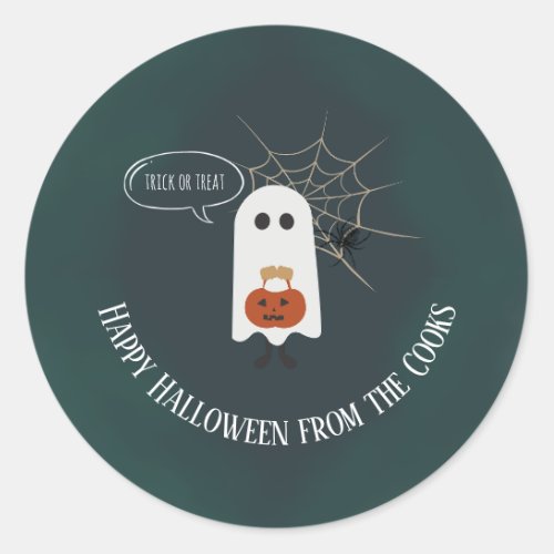 Cute Ghost Halloween Sticker Set