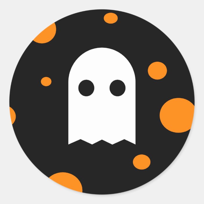 Cute Ghost Halloween Stickers For Kids Zazzle Com