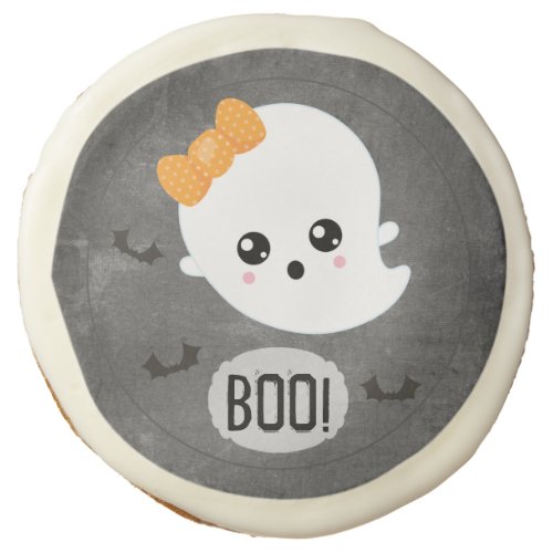 Cute Ghost Halloween Sugar Cookie