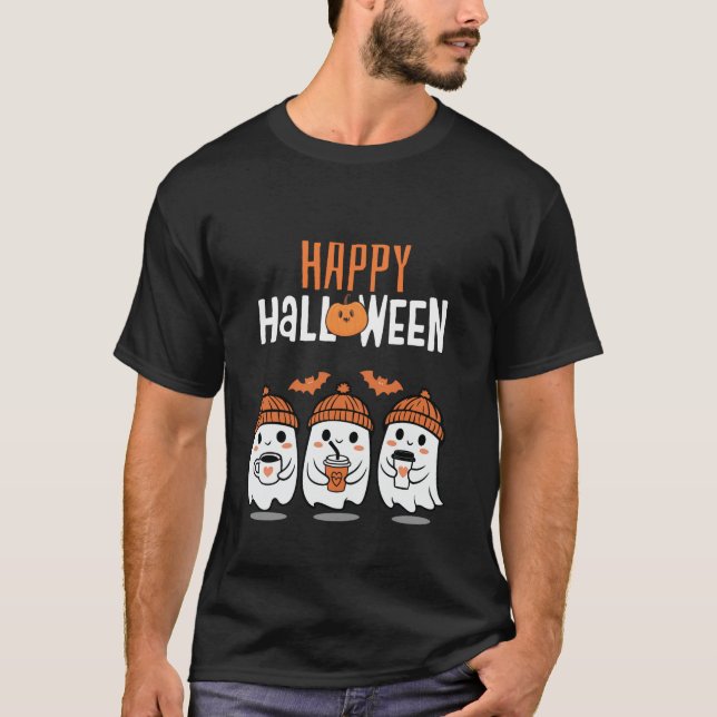 Cute Ghost Halloween T-Shirt 🎃👻 (Front)