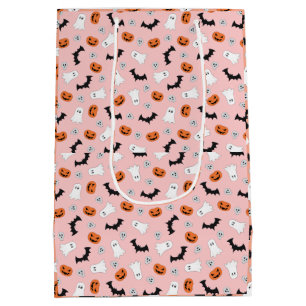 Cute Ghost Halloween Thank You Favor Tags Medium Gift Bag