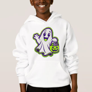 Cute Ghost Halloween Trick or Treat Hoodie