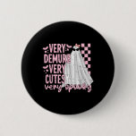 Cute Ghost Halloween Very Demure Very Cutesy Very  Button