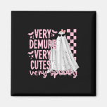 Cute Ghost Halloween Very Demure Very Cutesy Very  Magnet